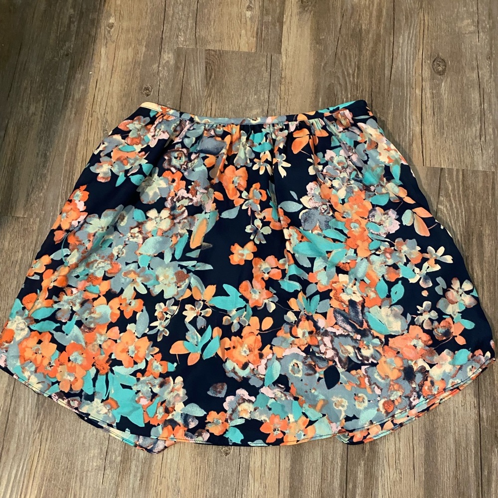 LC Lauren Conrad Floral Print Short Skirt
